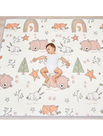 Tappeto gioco pieghevole schiuma, reversibile e impermeabile 200x180x1,5 FOX | SUPERBE BEBE