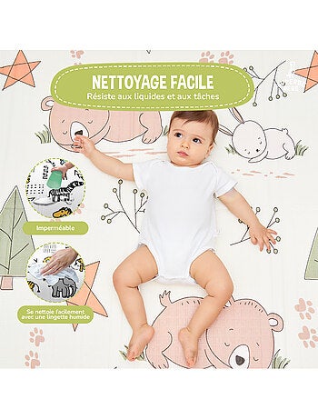 Tappeto gioco pieghevole schiuma, reversibile e impermeabile 200x180x1,5 FOX | SUPERBE BEBE