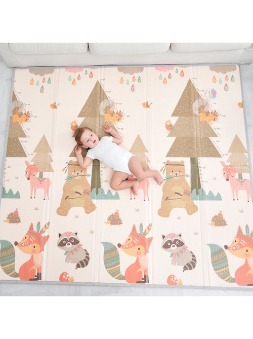 Tappeto gioco pieghevole schiuma, reversibile e impermeabile 200x180x1,5 INDIANS | SUPERBE BEBE - Kiabi Tappeto gioco pieghevole schiuma, reversibile e impermeabile 200x180x1,5 INDIANS | SUPERBE BEBE - Kiabi