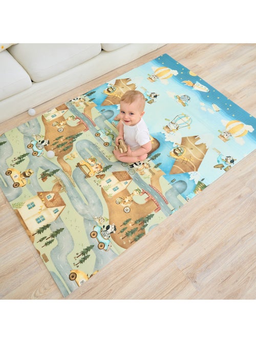 Tappeto gioco pieghevole schiuma, reversibile e impermeabile 200x180x1,5 PTEROGLYPHE | SUPERBE BEBE - Kiabi Tappeto gioco pieghevole schiuma, reversibile e impermeabile 200x180x1,5 PTEROGLYPHE | SUPERBE BEBE - Kiabi