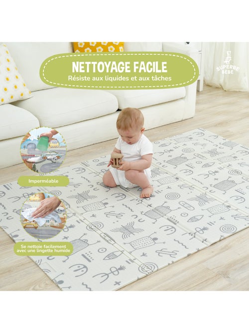 Tappeto gioco pieghevole schiuma, reversibile e impermeabile 200x180x1,5 PTEROGLYPHE | SUPERBE BEBE - Kiabi Tappeto gioco pieghevole schiuma, reversibile e impermeabile 200x180x1,5 PTEROGLYPHE | SUPERBE BEBE - Kiabi