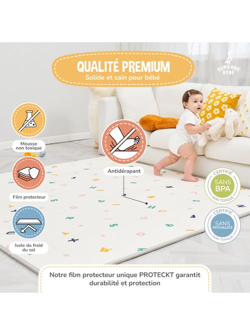 Tappeto gioco pieghevole schiuma, reversibile e impermeabile 200x180x1,5 ROAD | SUPERBE BEBE - Kiabi Tappeto gioco pieghevole schiuma, reversibile e impermeabile 200x180x1,5 ROAD | SUPERBE BEBE - Kiabi