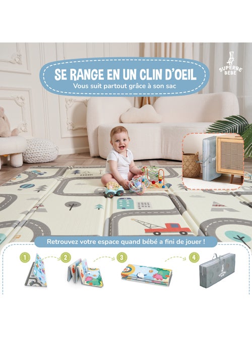 Tappeto gioco pieghevole schiuma, reversibile e impermeabile 200x180x1,5 SEA | SUPERBE BEBE - Kiabi Tappeto gioco pieghevole schiuma, reversibile e impermeabile 200x180x1,5 SEA | SUPERBE BEBE - Kiabi