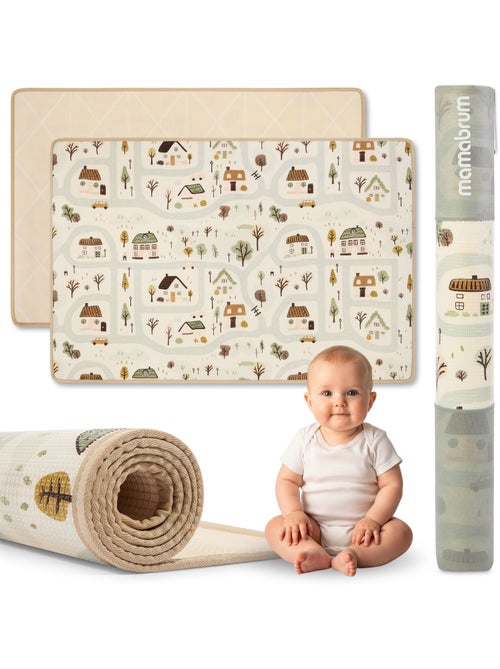Tappeto gioco schiuma xpe bambini 180x120cm fronte retro citta mamabrum - Kiabi