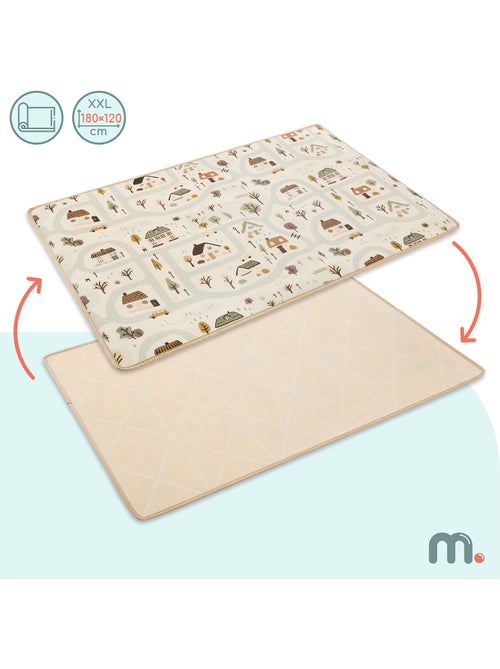 Tappeto gioco schiuma xpe bambini 180x120cm fronte retro citta mamabrum - Kiabi