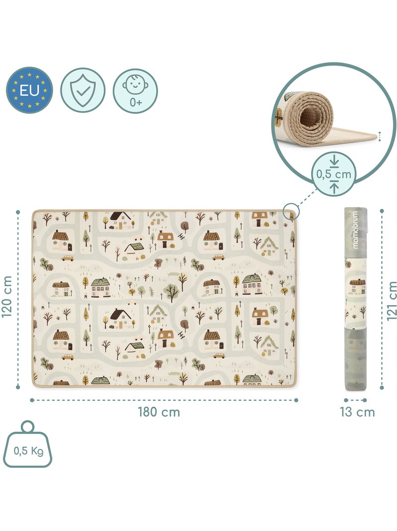Tappeto gioco schiuma xpe bambini 180x120cm fronte retro citta mamabrum N/D - Kiabi