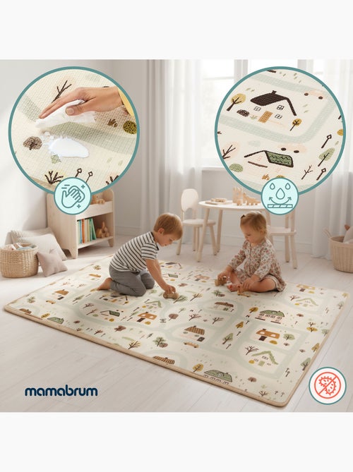 Tappeto gioco schiuma xpe bambini 180x120cm fronte retro citta mamabrum - Kiabi