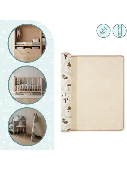 Tappeto gioco schiuma xpe bambini 180x120cm fronte retro citta mamabrum - Kiabi