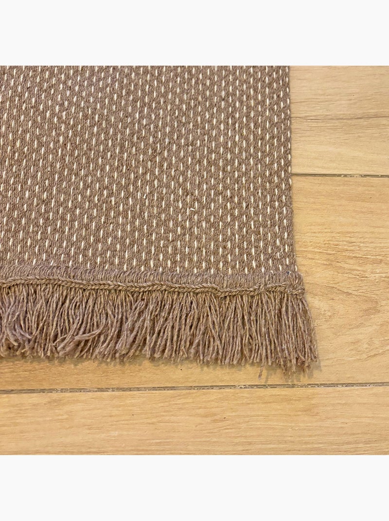 Tappeto in lana e cotone con motivo a chiazze strutturate Beige chiaro - Kiabi