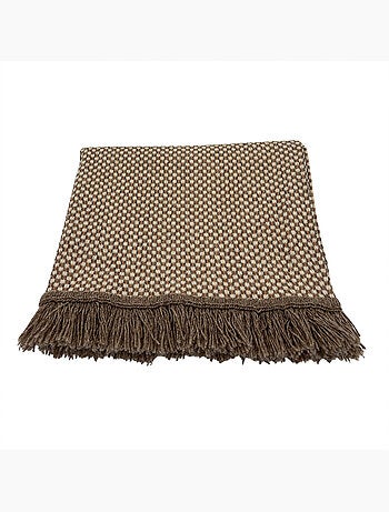 Tappeto in lana e cotone con motivo geometrico