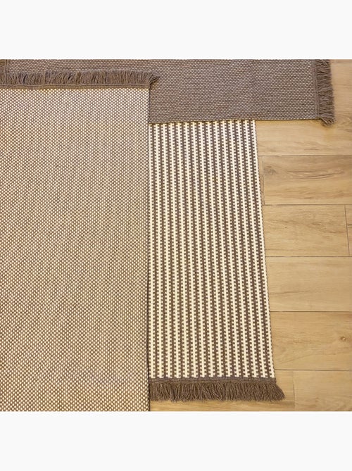 Tappeto in lana e cotone con motivo grafico a righe - Kiabi