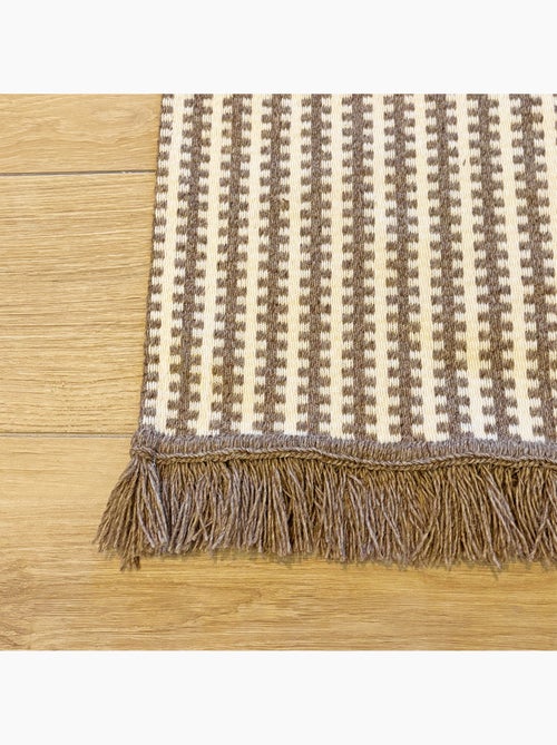 Tappeto in lana e cotone con motivo grafico a righe - Kiabi