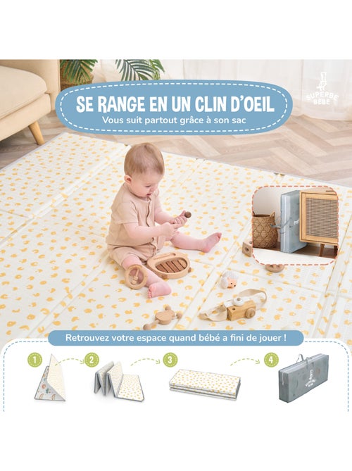 Tappeto neonati pieghevole, impermeabile schiuma 200x180x1,5 PURE BIG LOVE SUPERBE BEBE - Kiabi Tappeto neonati pieghevole, impermeabile schiuma 200x180x1,5 PURE BIG LOVE SUPERBE BEBE - Kiabi