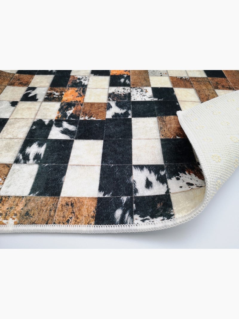 Tappeto patchwork CUBE Marrone - Kiabi