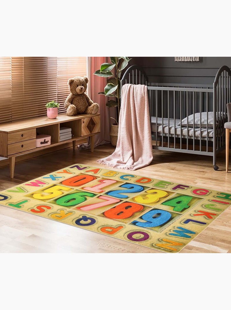 Tappeto per bambini ALPHA Number Beige - Kiabi