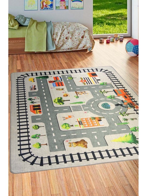 Tappeto per bambini circuito automobilistico - Kiabi
