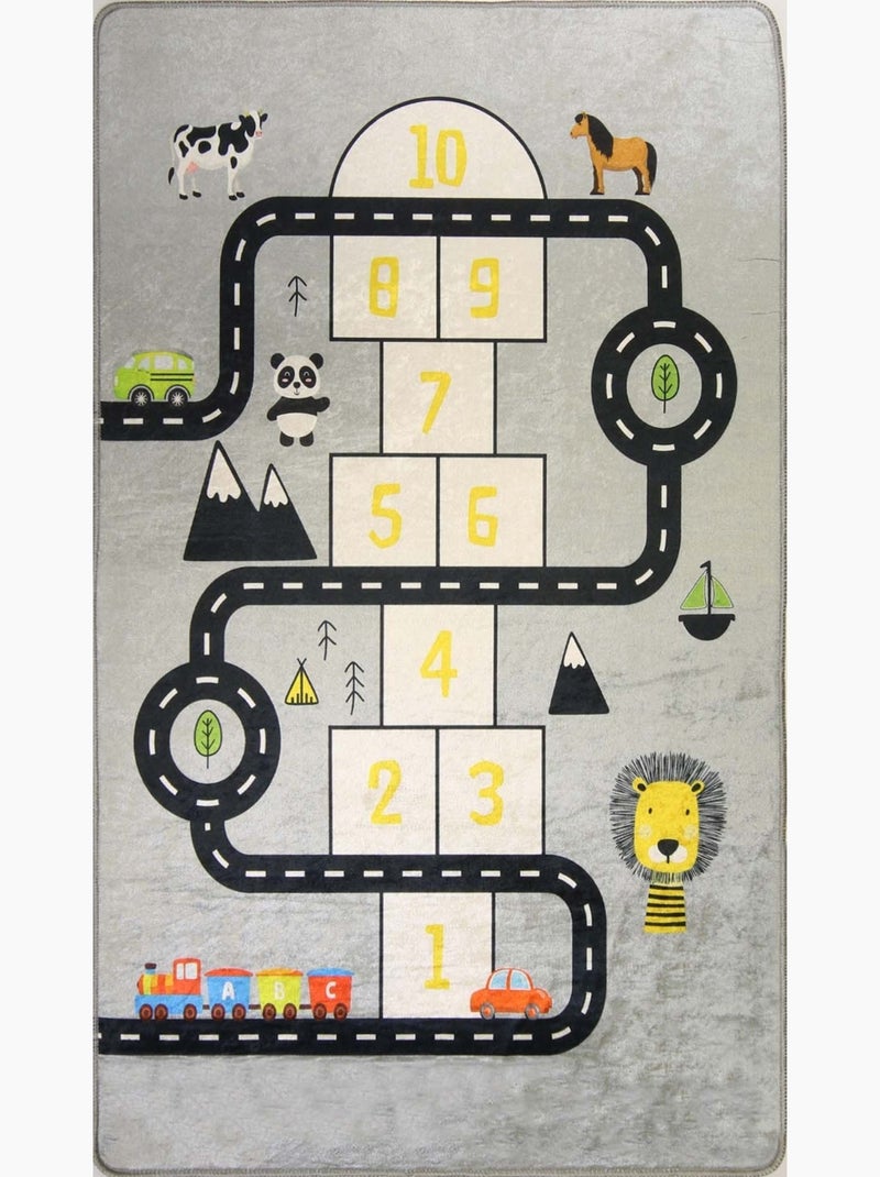 Tappeto per bambini circuito automobilistico Grigio - Kiabi