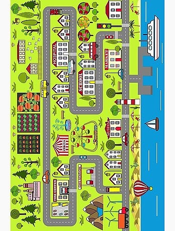 Tappeto per bambini circuito automobilistico