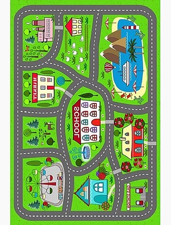 Tappeto per bambini circuito automobilistico
