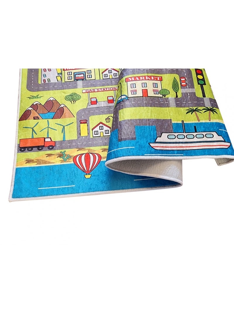 Tappeto per bambini circuito automobilistico Multicolore - Kiabi