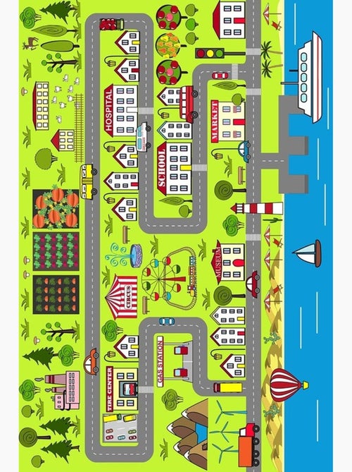 Tappeto per bambini circuito automobilistico - Kiabi