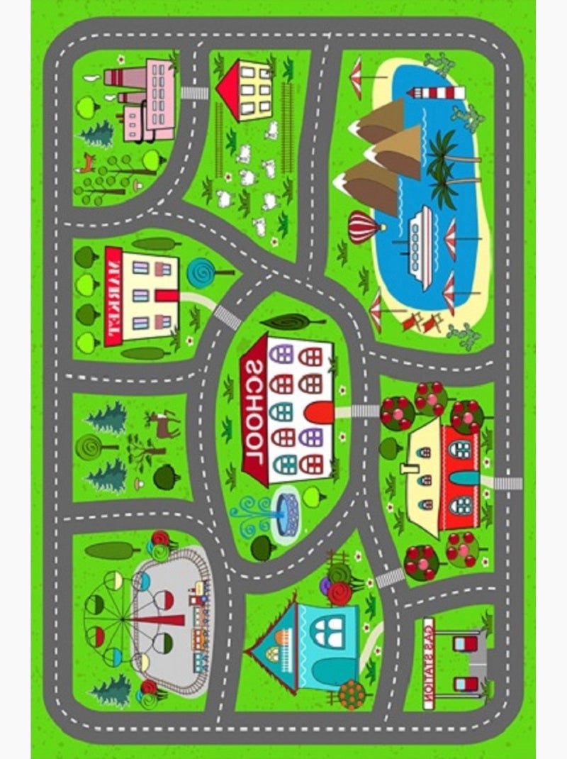 Tappeto per bambini circuito automobilistico Multicolore - Kiabi