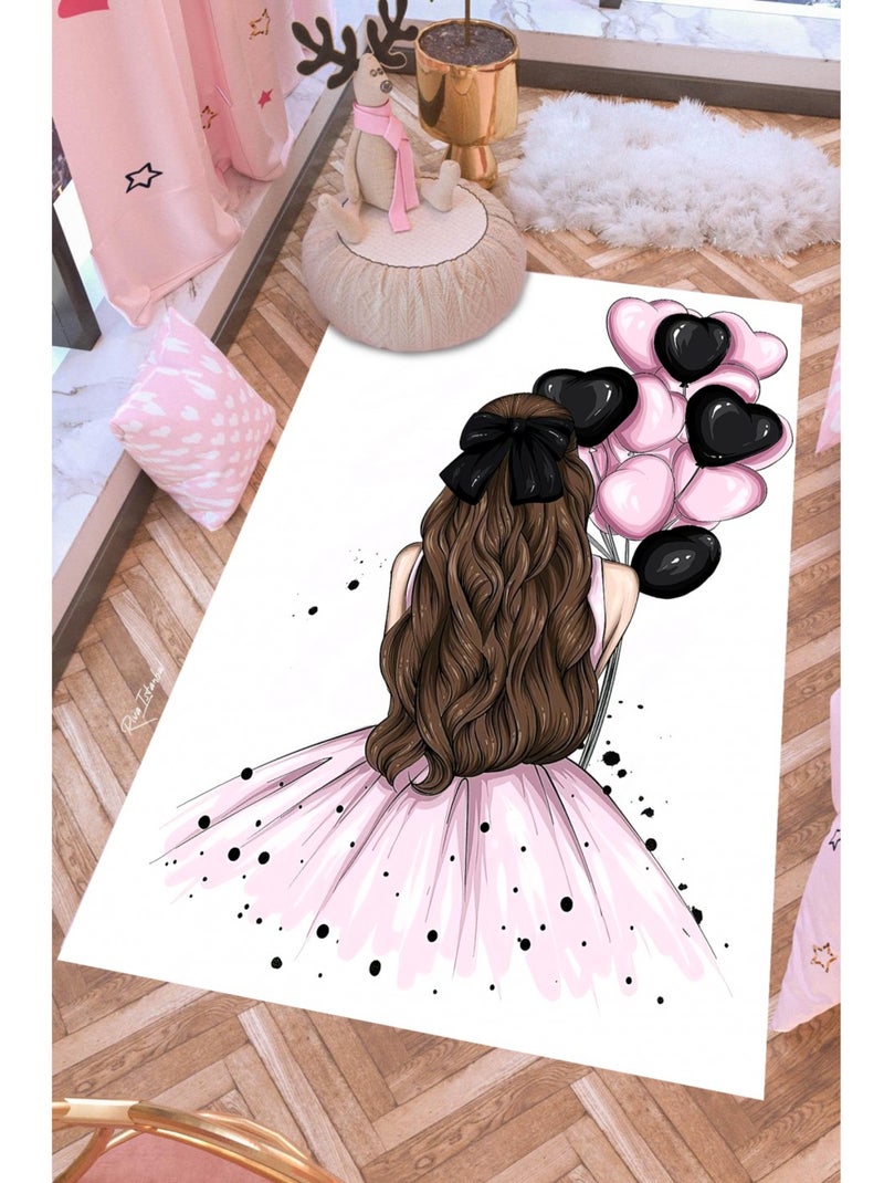 Tappeto per bambini FEERIA Bianco Rosa - Kiabi