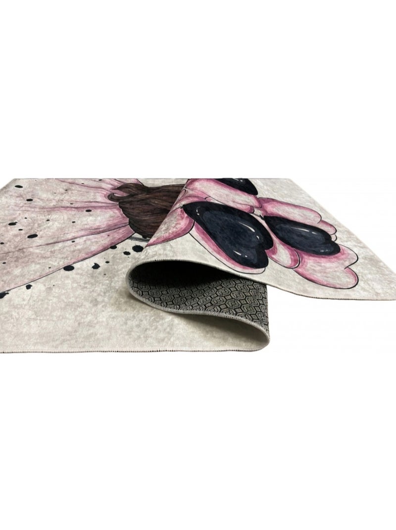 Tappeto per bambini FEERIA Bianco Rosa - Kiabi