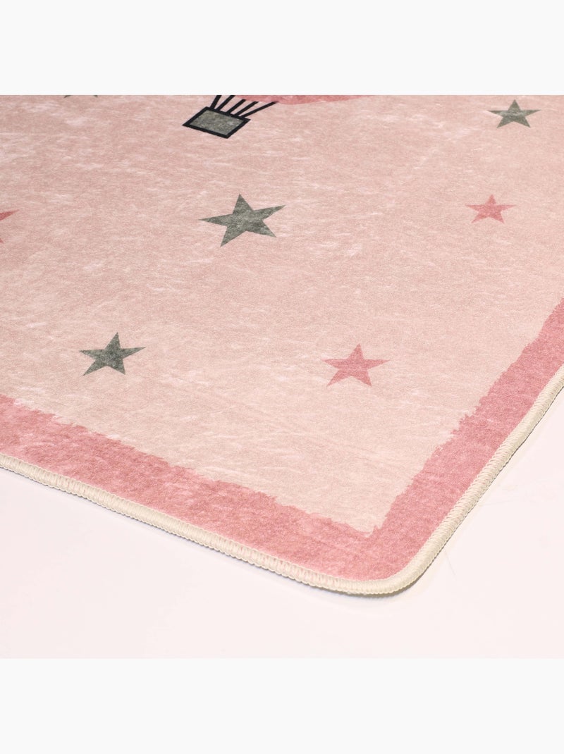 Tappeto per bambini Mongolfiera Rosa - Kiabi