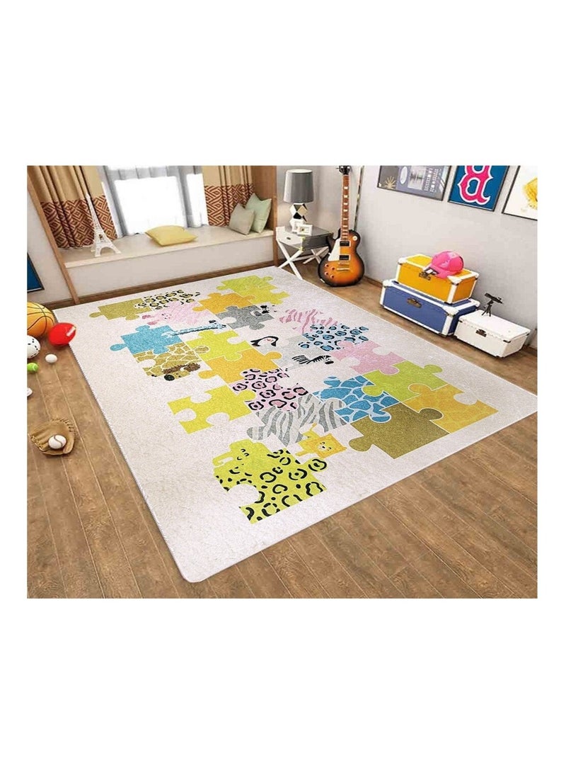 Tappeto per bambini Puzzle Beige - Kiabi