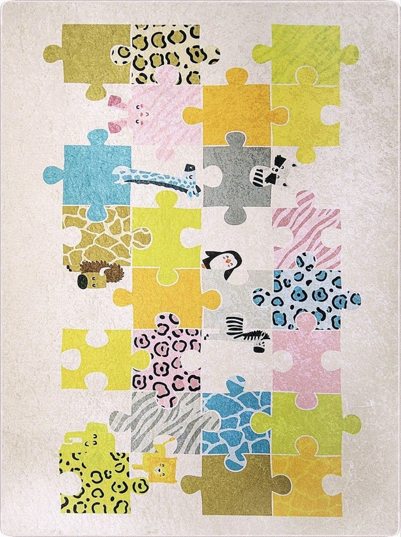 Tappeto per bambini Puzzle Beige - Kiabi