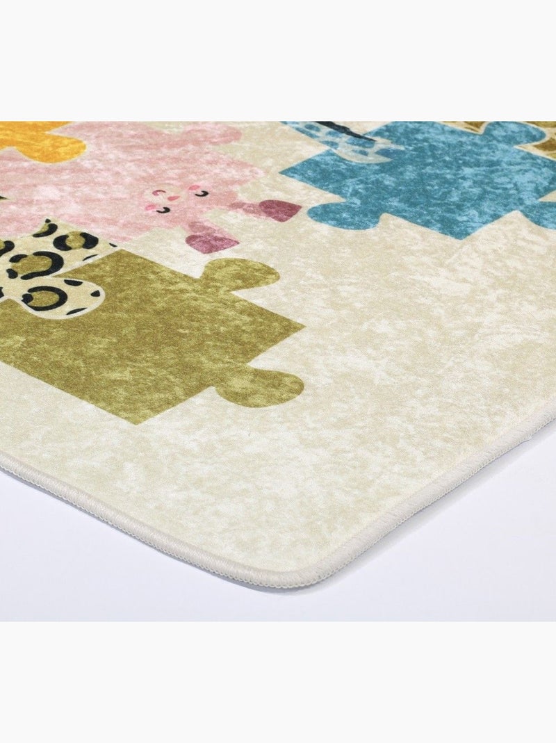 Tappeto per bambini Puzzle Beige - Kiabi