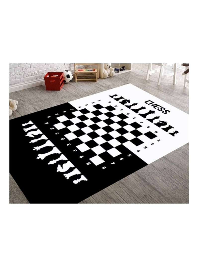 Tappeto per bambini scacchi Nero Nero - Kiabi