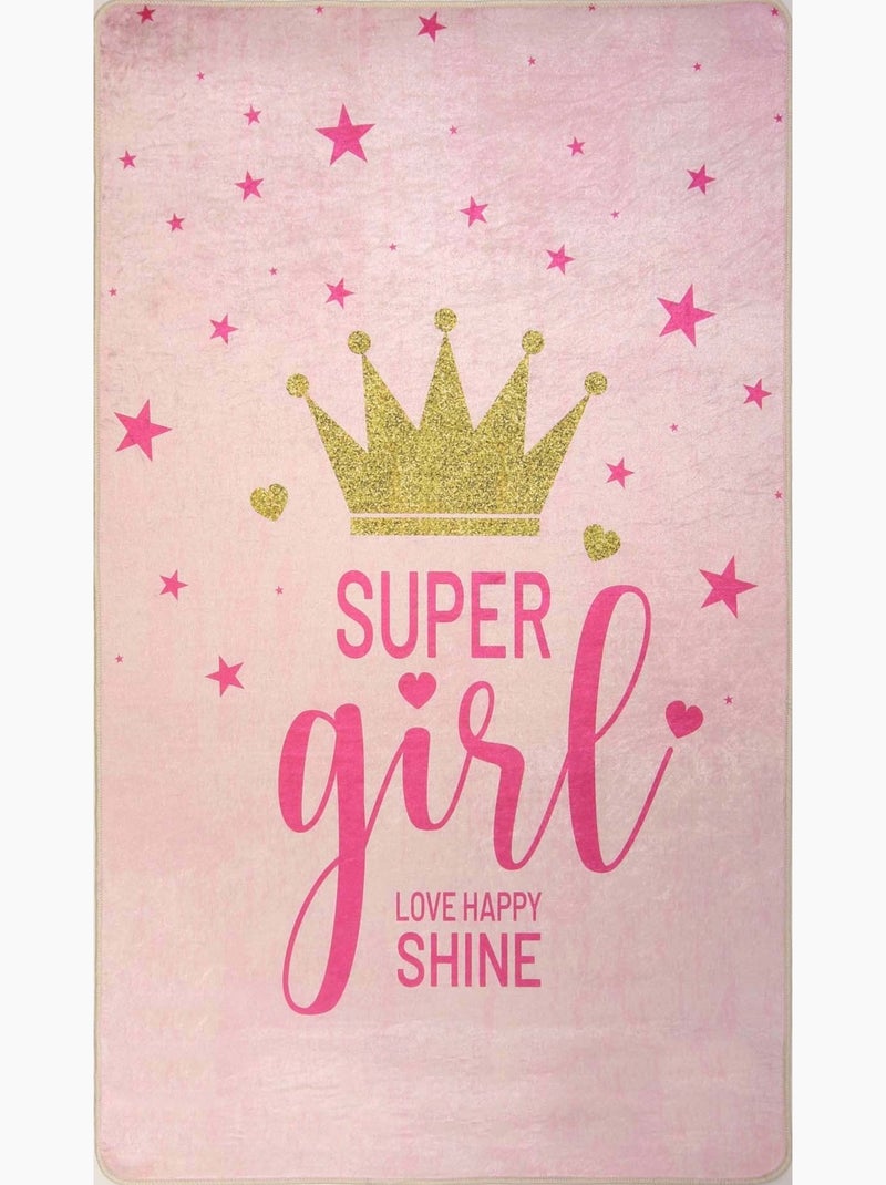 Tappeto per bambini SUPER GIRLS Rosa - Kiabi