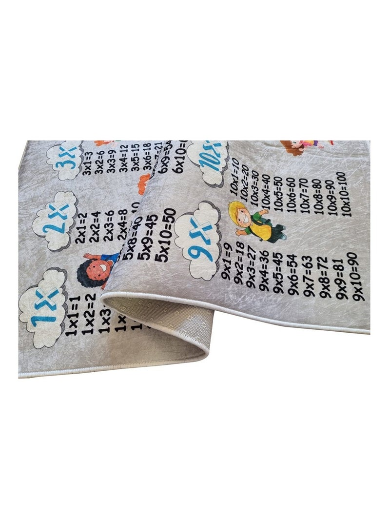 Tappeto per bambini Tavola pitagorica Grigio - Kiabi