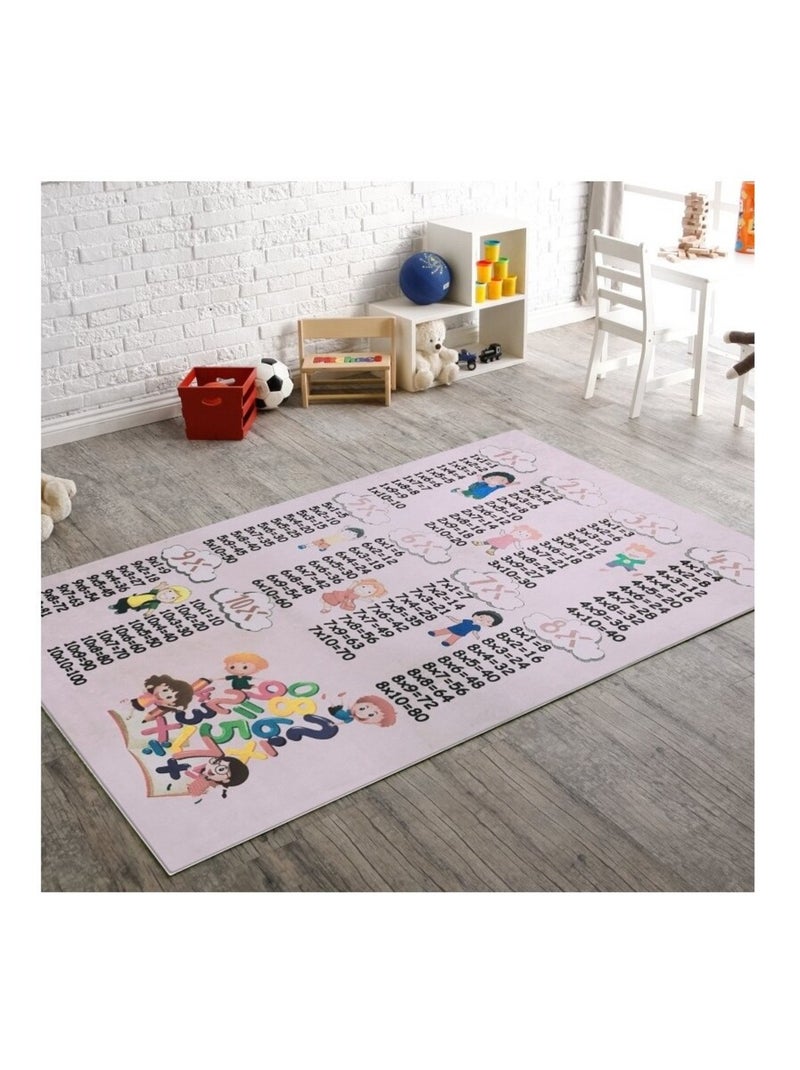 Tappeto per bambini Tavola pitagorica Rosa - Kiabi