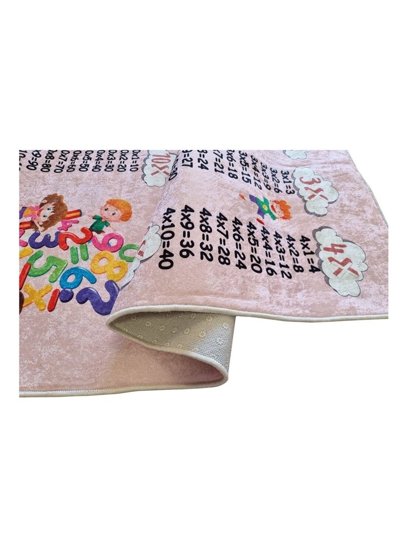 Tappeto per bambini Tavola pitagorica Rosa - Kiabi
