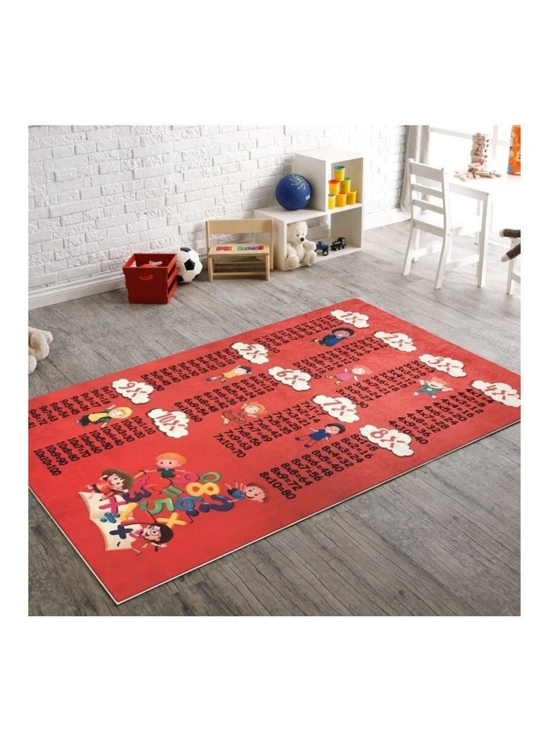Tappeto per bambini Tavola pitagorica Rosso - Kiabi