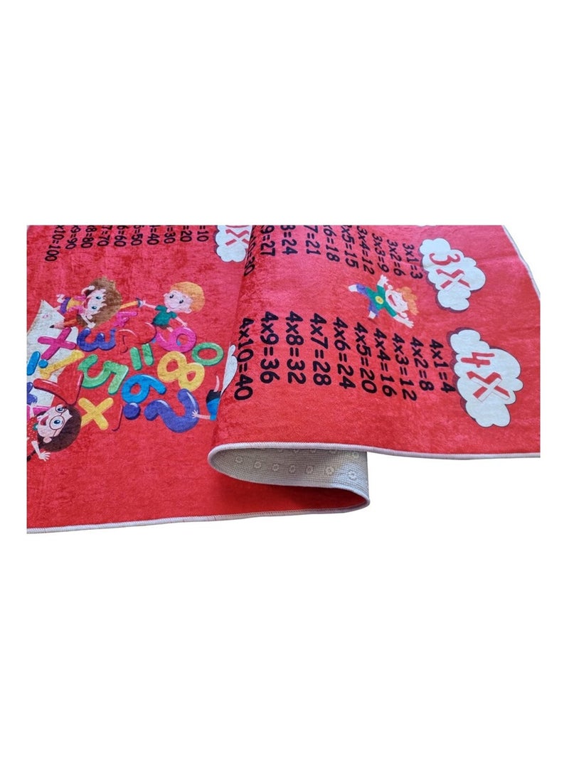 Tappeto per bambini Tavola pitagorica Rosso - Kiabi