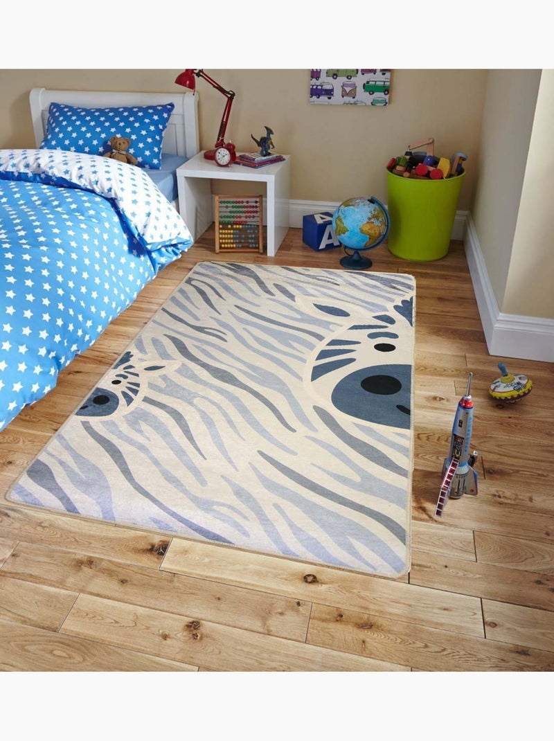 Tappeto per bambini ZEBRA Blu - Kiabi