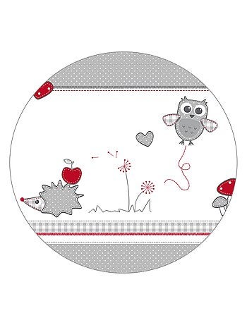 Tappeto per box con bordi stampato gufo "Adam & Eule" – ROBA