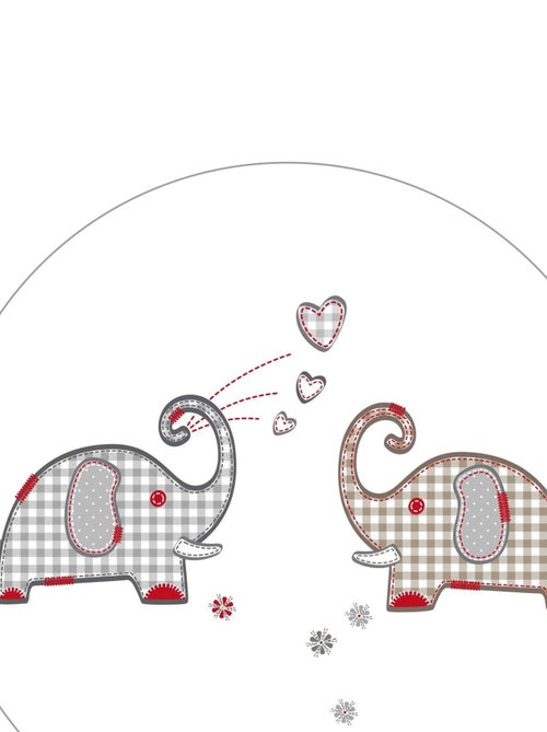 Tappeto per box universale con bordi – stampa elefanti – ROBA "Jumbotwins" - Kiabi Tappeto per box universale con bordi – stampa elefanti – ROBA "Jumbotwins" - Kiabi