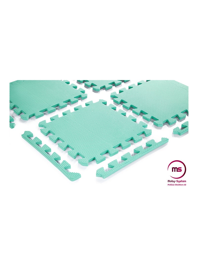 Tappeto puzzle in schiuma EVA 120x90 cm 1,2 cm con bordo e design educativo Multicolore - Kiabi