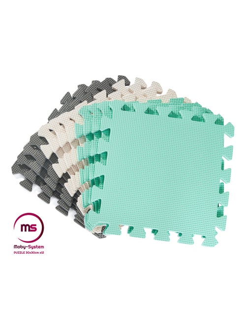 Tappeto puzzle in schiuma EVA 120x90 cm 1,2 cm con bordo e design educativo - Kiabi Tappeto puzzle in schiuma EVA 120x90 cm 1,2 cm con bordo e design educativo - Kiabi