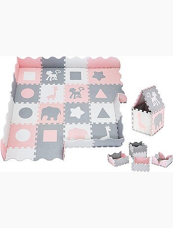 Tappeto puzzle in schiuma EVA 150x150 cm bebè bambini 16 pezzi educativo