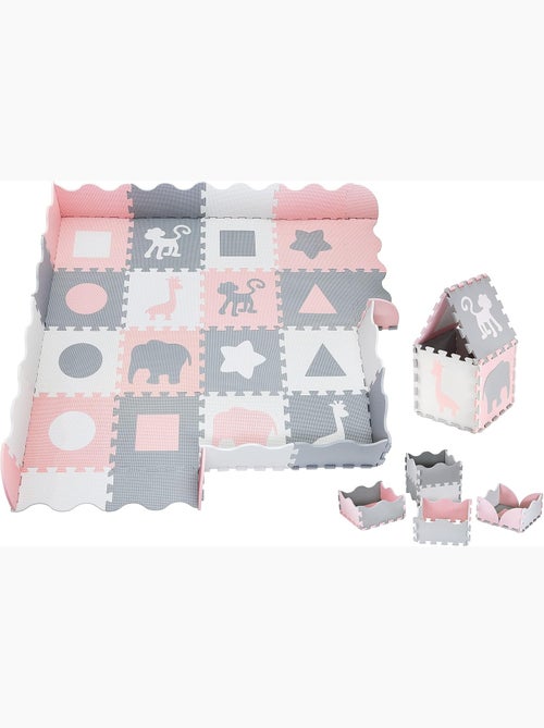 Tappeto puzzle in schiuma EVA 150x150 cm bebè bambini 16 pezzi educativo - Kiabi Tappeto puzzle in schiuma EVA 150x150 cm bebè bambini 16 pezzi educativo - Kiabi