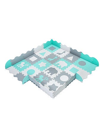 Tappeto puzzle in schiuma EVA 150x150 cm con animali e forme rimovibili