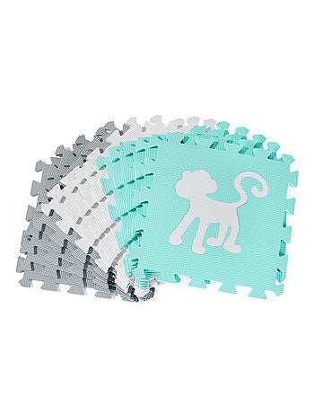 Tappeto puzzle in schiuma EVA 150x150 cm con animali e forme rimovibili