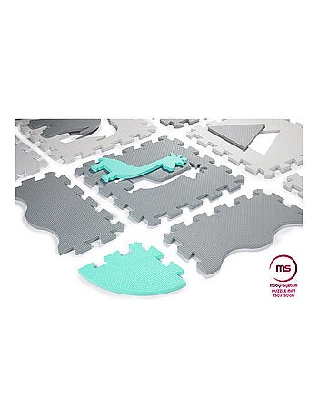 Tappeto puzzle in schiuma EVA 150x150 cm con animali e forme rimovibili