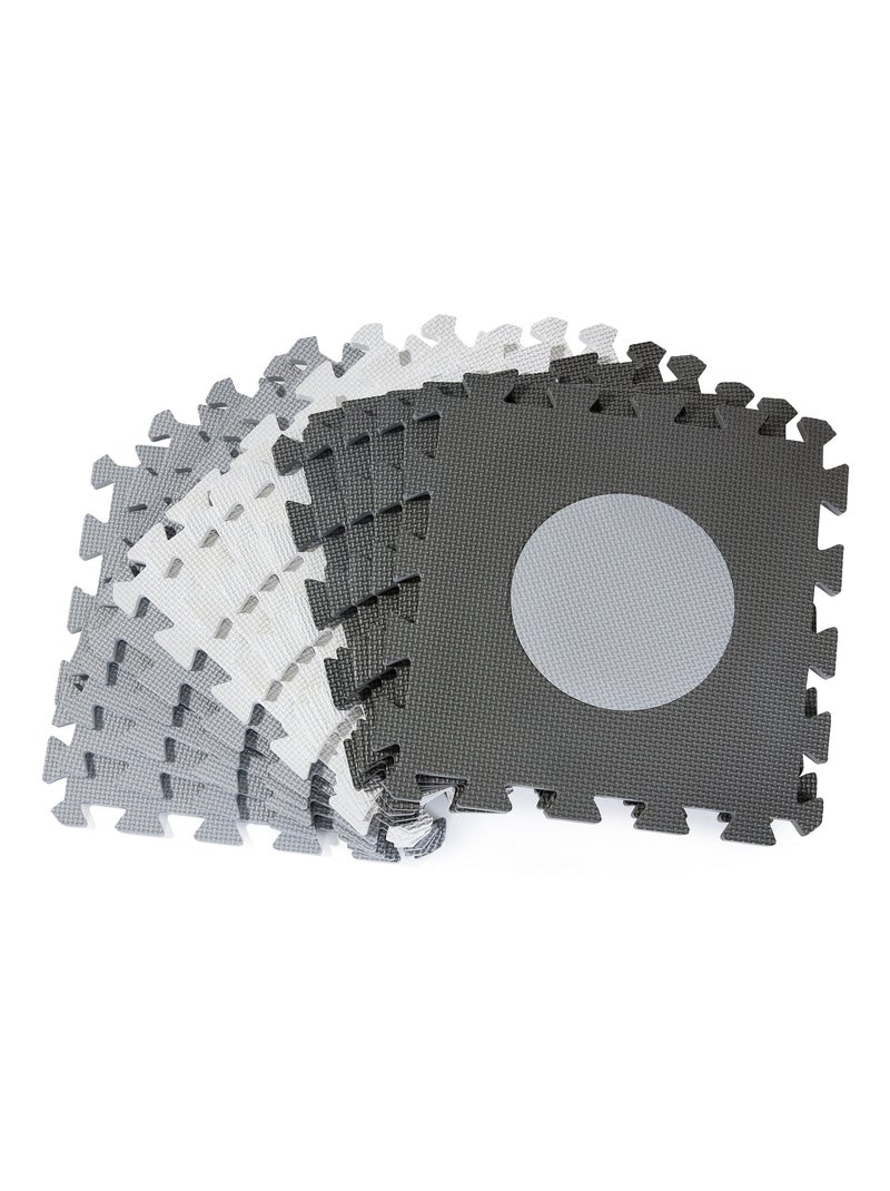 Tappeto Puzzle in Schiuma EVA 150x150 cm – Tappeto Gioco Bimbi 0+ Morbido Educativo Grigio - Kiabi
